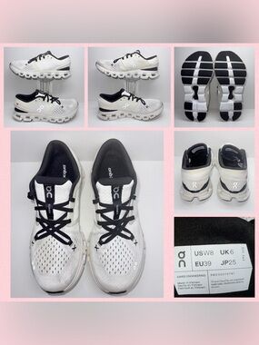 ON CLOUD X White and Black Athletic Running Shoes